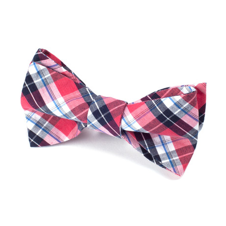 Plaid Bow Tie // Pink + Navy