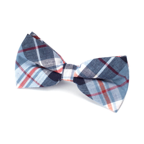 Plaid Bow Tie // Grey + Red