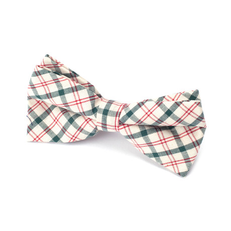 Plaid Bow Tie // Green + Red