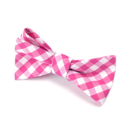 Gingham Bow Tie // Pink