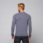 Threads for Thought // Thermal Flex Henley // Medieval Blue (XL)