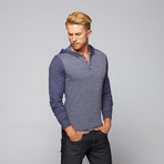 Threads for Thought // Thermal Hooded Henley // Medieval Blue (S)