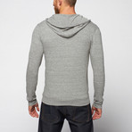 Triblend Jersey Zip Hoodie // Heather Grey (S)