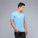 Hugo Boss // Shadow Logo Tee // Light Blue (2XL)