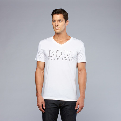 Hugo Boss // Shadow Logo Tee // White (S)