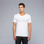 Hugo Boss // Shadow Logo Tee // White (2XL)