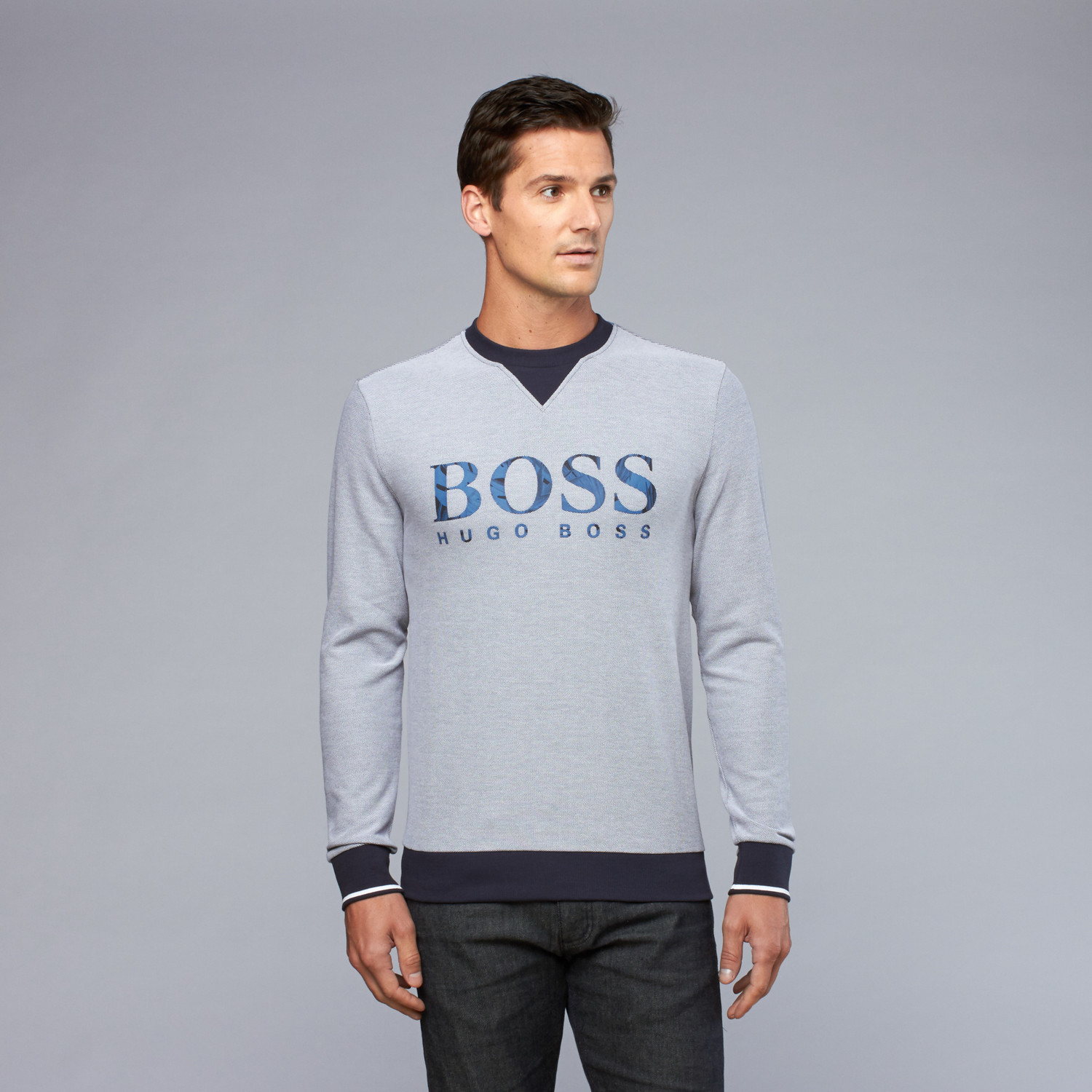 Hugo Boss // Salbo Sweater // Navy + Cream (S) - Designer Basics For ...