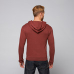 Threads for Thought // Fleece Zip Hoodie // Dirty Red (L)