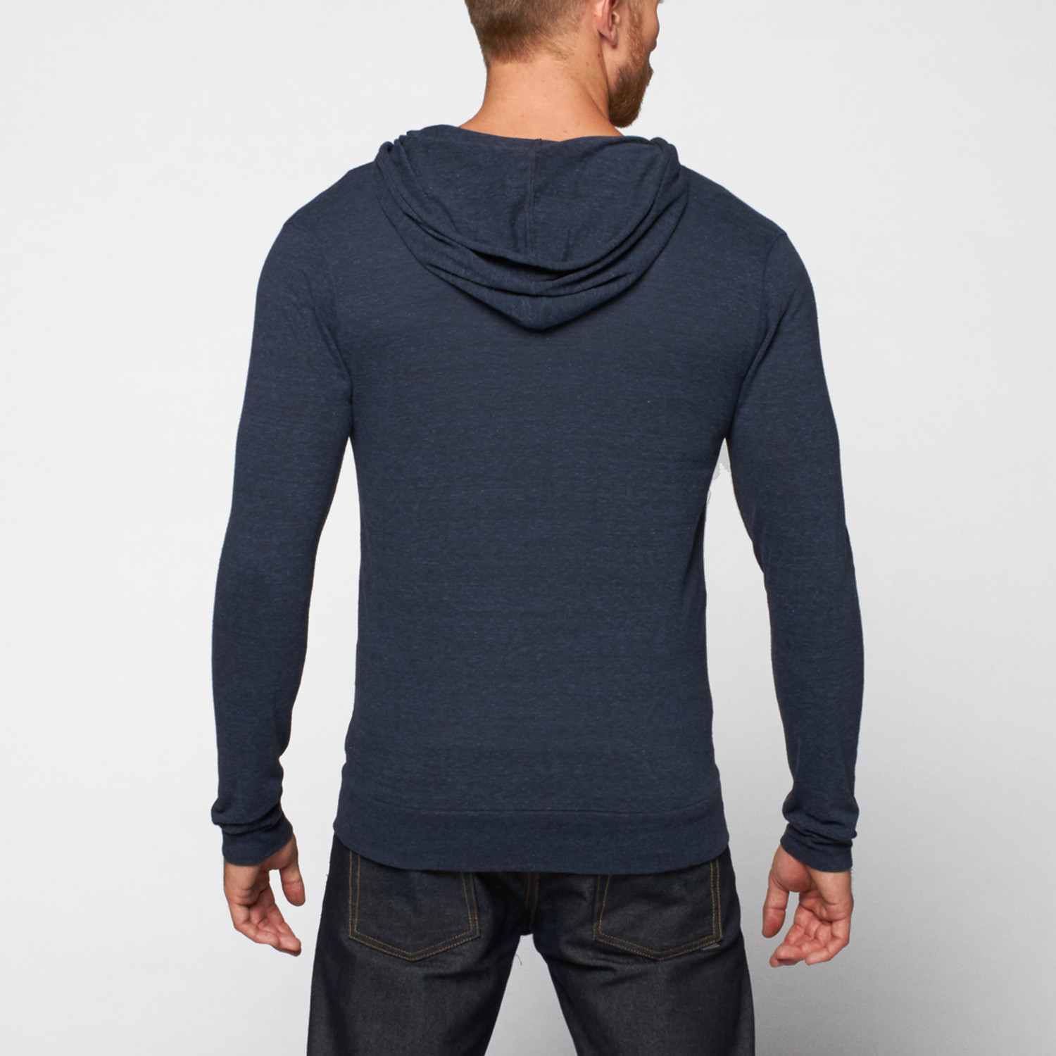 Triblend Jersey Zip Hoodie // Midnight (S) - Threads For Thought ...