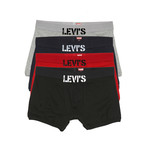 4-Pack 100% Cotton Trunk // Red + Grey + Navy + Black (S)