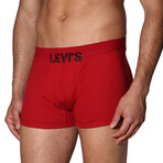 4-Pack 100% Cotton Trunk // Red + Grey + Navy + Black (S)