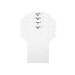 4-Pack 100% Cotton V-Neck // White (XL)