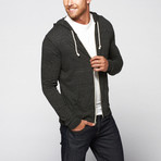 Triblend Jersey Zip Hoodie // Heather Black (L)