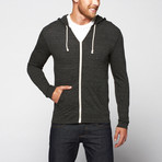 Triblend Jersey Zip Hoodie // Heather Black (L)