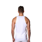 4-Pack 100% Cotton Tank // White (L)