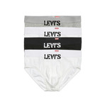 4-Pack 100% Cotton Brief // White + Black + Grey (XL)