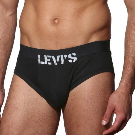 Levi's // 4-Pack 100% Cotton Brief // Black (S)