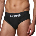 Levi's // 4-Pack 100% Cotton Brief // Black (S)
