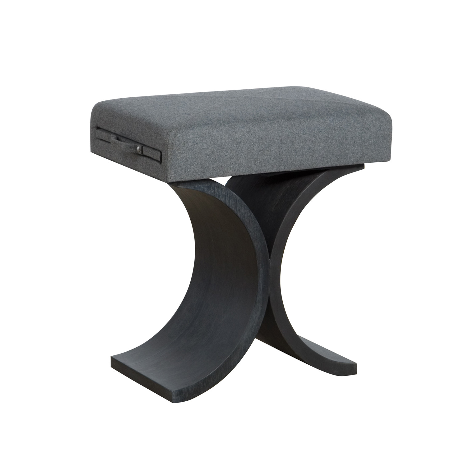 Grace Stool // Ottoman + Pull Out Shelf (Gray) COUEF Touch of Modern