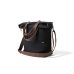 Tote Pannier Bag (Blue Canvas/Brown Leather)