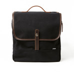 Double Pannier Bag (Black Canvas/Black Leather)