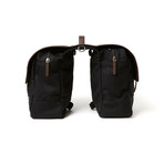 Double Pannier Bag (Black Canvas/Black Leather)