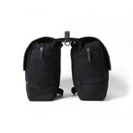 Double Pannier Bag (Black Canvas/Black Leather)