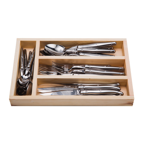 Jean Dubost Everyday Flatware Set in Tray // 24 Pieces