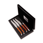 Coral Handled Steak Knives // Set of 4