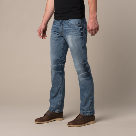 Sync Denim // St Guy Straight Fit Jeans // Med Wash (34WX32L)