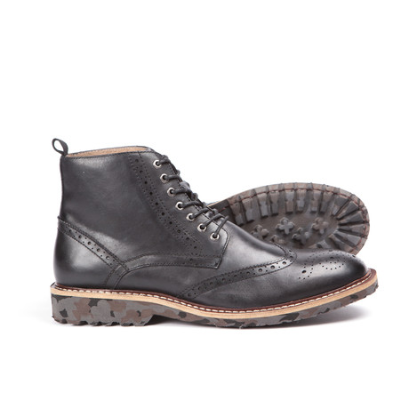 Vintage Foundry Co // Airforce Leather Wingtip Boot // Black (US: 8)