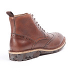 Airforce Leather Wingtip Boot // Brown (US: 8.5)