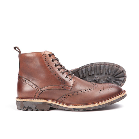 Airforce Leather Wingtip Boot // Brown (US: 8)