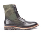 Vintage Foundry Co // Paratrooper Leather + Canvas Boot // Black + Olive (US: 7)