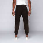 Outpost Washed Leather-Finish Jogger // Black (S)