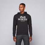 Homies Hoodie  // Black + White (XS)