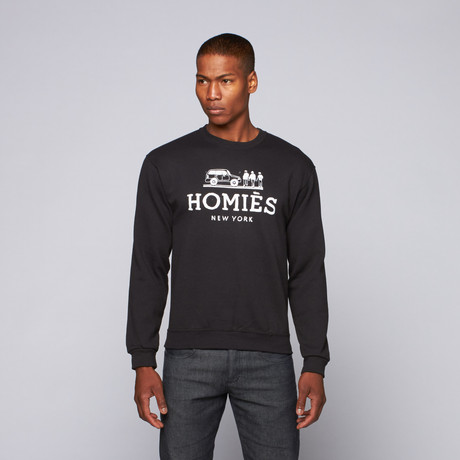 Homies Crewneck  // Black + White (XS)