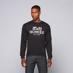 Homies Crewneck  // Black + White (M)