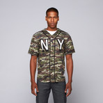 NY Mesh Baseball Shirt // Camo (S)