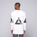 Long Sleeve Clone Tee // White + Black (3XL)