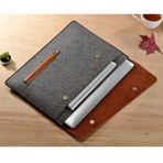 Felt Macbook Sleeve // Asymmetrical Flap (11" MacBook Air)