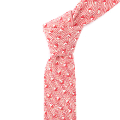 Cotton Skinny Tie // Pink Diamond