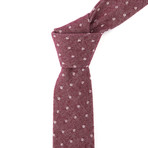 Cotton Skinny Tie // Red Polka Dot