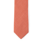 Cotton Skinny Tie // Orange Dot