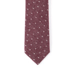 Cotton Skinny Tie // Red Polka Dot