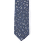 Cotton Skinny Tie // Blue Floral