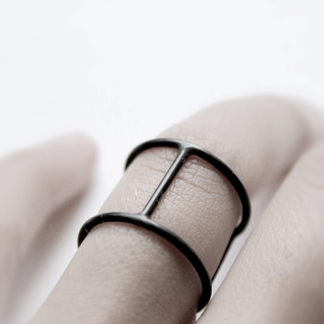 Personal Armor 02 // Oxidized Silver Ring (Size 5)