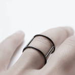 Personal Armor 02 // Oxidized Silver Ring (Size 5)