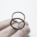 Personal Armor 02 // Oxidized Silver Ring (Size 5)