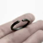 Two Close // Oxidized Silver Ring (Size 5)